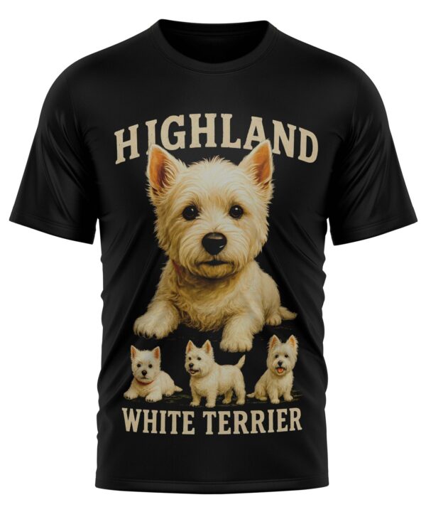 Camiseta Highland White Terrier negra